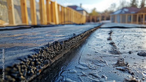 Wallpaper Mural Close-up of asphalt and tar on a construction site. Torontodigital.ca