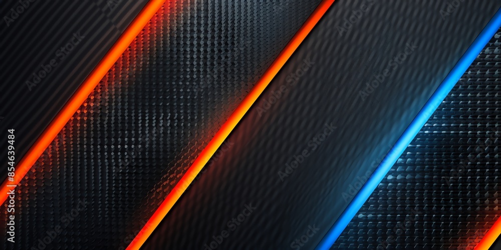 a carbon fiber background with one cyan and one orange line, 2:1, banner website, ads banner, landing page, industrial carbon wallpaper a carbon fiber background with one cyan and one orange line, 2:1, banner website, ads banner, landing page, industrial carbon wallpaper