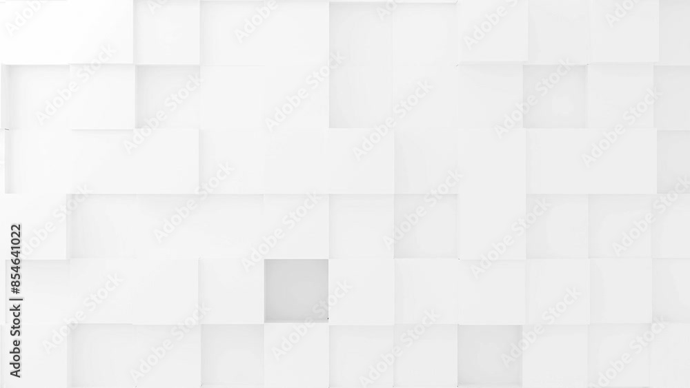 Abstract white background. Animation 3D Seamless geometric squares, minimalist design, modern texture, wallpaper, template for presentations. Suitable social Media, business advertisement motion video Abstract white background. Animation 3D Seamless geometric squares, minimalist design, modern texture, wallpaper, template for presentations. Suitable social Media, business advertisement motion video