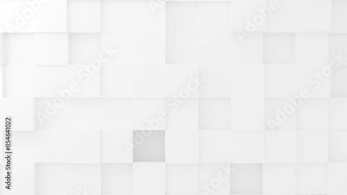 Abstract white background. Animation 3D Seamless geometric squares, minimalist design, modern texture, wallpaper, template for presentations. Suitable social Media, business advertisement motion video