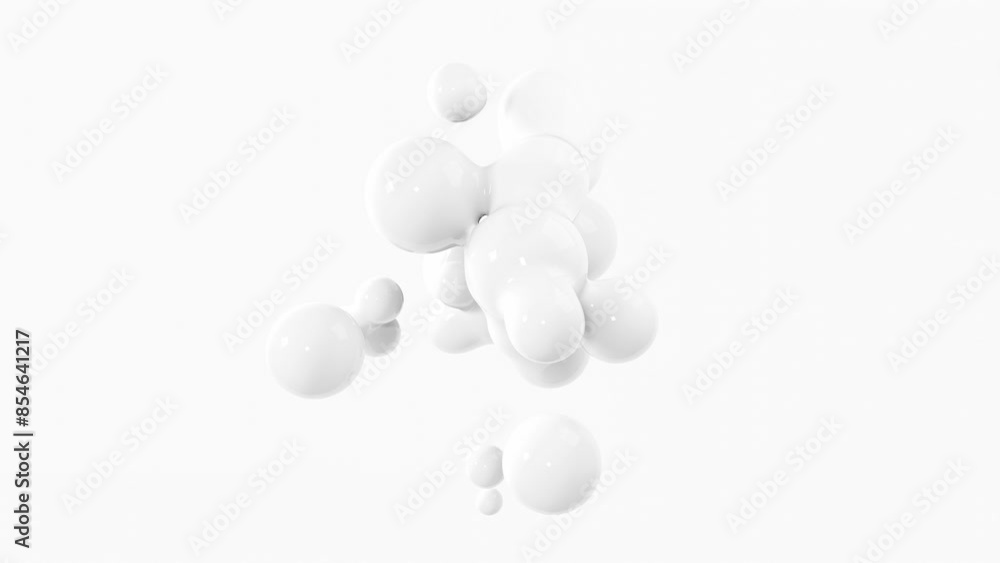 Abstract white background. animation 3D bubbles floating against a clean, Perfect for modern designs and creative projects. template presentations. business advertisement motion video. 4k Abstract white background. animation 3D bubbles floating against a clean, Perfect for modern designs and creative projects. template presentations. business advertisement motion video. 4k