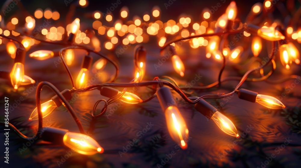 A cluster of string lights placed on a table A cluster of string lights placed on a table
