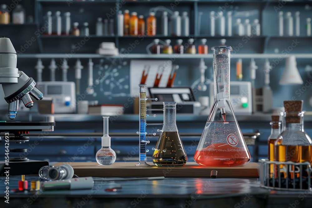 science laboratory equipment in realistic 3d by generative ai science laboratory equipment in realistic 3d by generative ai