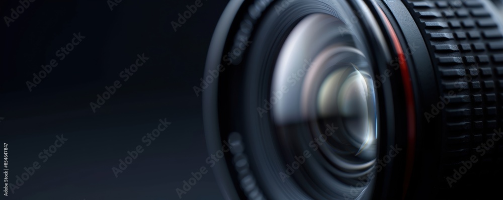 Detailed camera lens reflecting soft light. Detailed camera lens reflecting soft light.