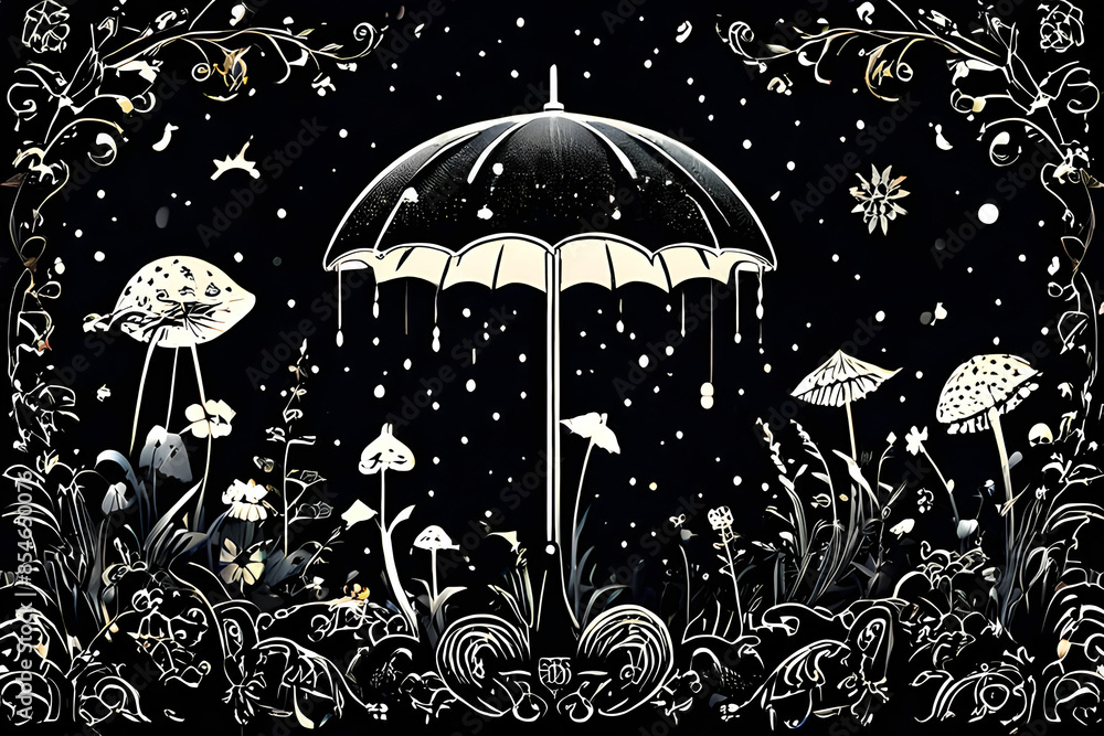 Fototapeta premium umbrella. Generative AI