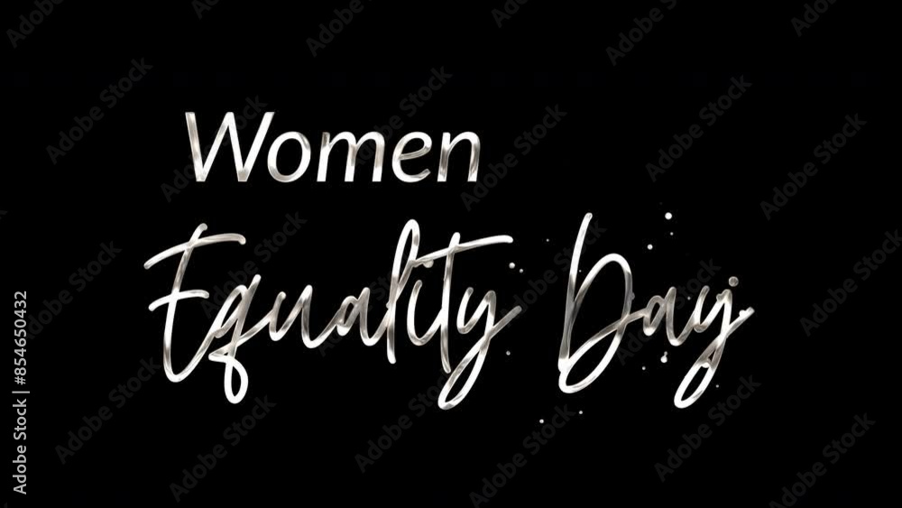 Elegant 4K Women's Equality Day text animation with white ink droplets forming flowing calligraphy. Glowing effect, transparent background, perfect for celebratory and awareness events.
Elegant 4K Women's Equality Day text animation with white ink droplets forming flowing calligraphy. Glowing effect, transparent background, perfect for celebratory and awareness events.