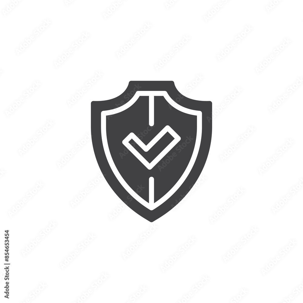 Shield with a checkmark vector icon Shield with a checkmark vector icon