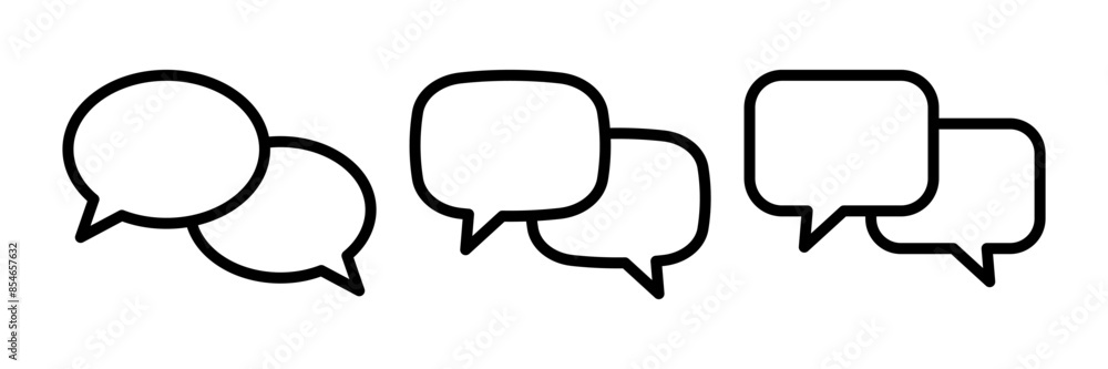 Chat icon. Talk bubble speech icon. Dialogue balloon icon. Chat icon. Talk bubble speech icon. Dialogue balloon icon.