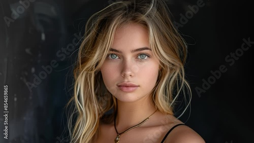 Portraits of people animation, diversity concept, men and women looking into camera, front view from slow to fast