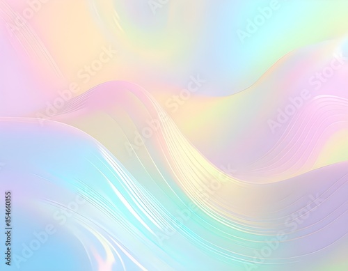 Holographic abstract background in pastel / neon color design