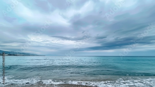 Overcast sky and ocean Summer sea view