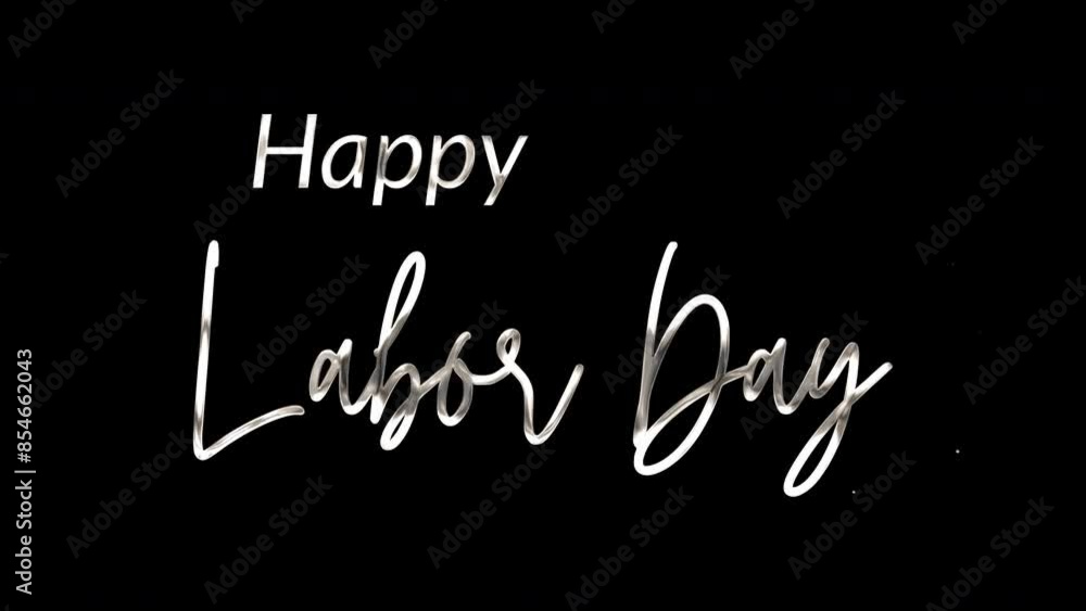 Elegant 4K Happy Labor Day text animation with white ink droplets forming flowing calligraphy. Glowing effect, transparent background, perfect for celebratory greetings.
Elegant 4K Happy Labor Day text animation with white ink droplets forming flowing calligraphy. Glowing effect, transparent background, perfect for celebratory greetings.