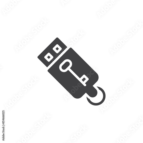 usb key fob vector icon