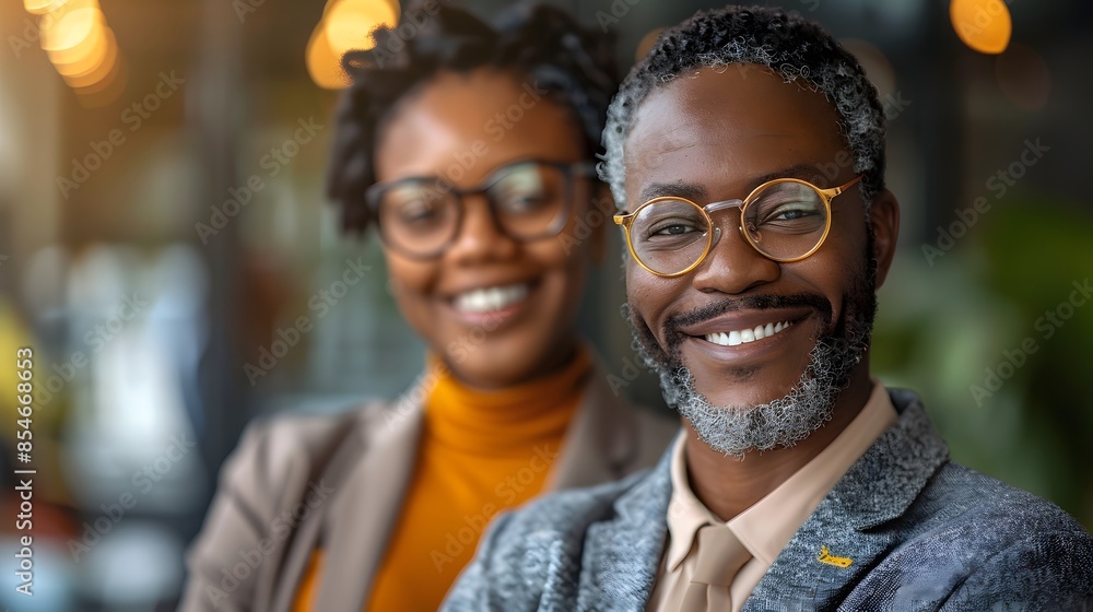 Happy and Professional: Portrait of Smiling Black Business Leaders in the Workplace Happy and Professional: Portrait of Smiling Black Business Leaders in the Workplace