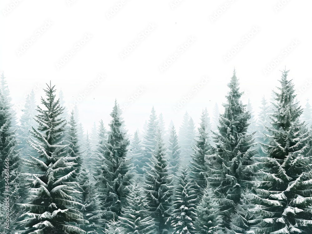 A snowcovered forest with tall evergreen trees aga 212 2 A snowcovered forest with tall evergreen trees aga 212 2