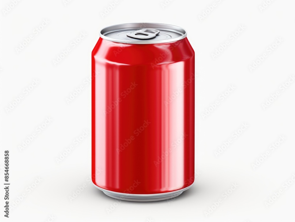 A single serving of fizzy drink on a clean white surface A single serving of fizzy drink on a clean white surface