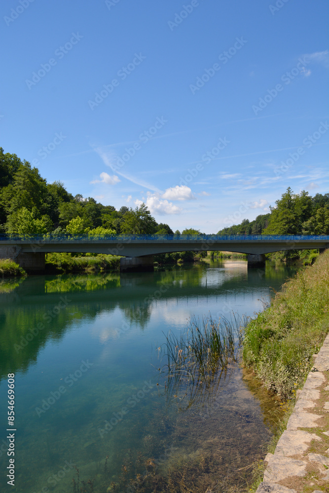 Bridge over the Dobra River at Jarce Polje in Croatia Bridge over the Dobra River at Jarce Polje in Croatia