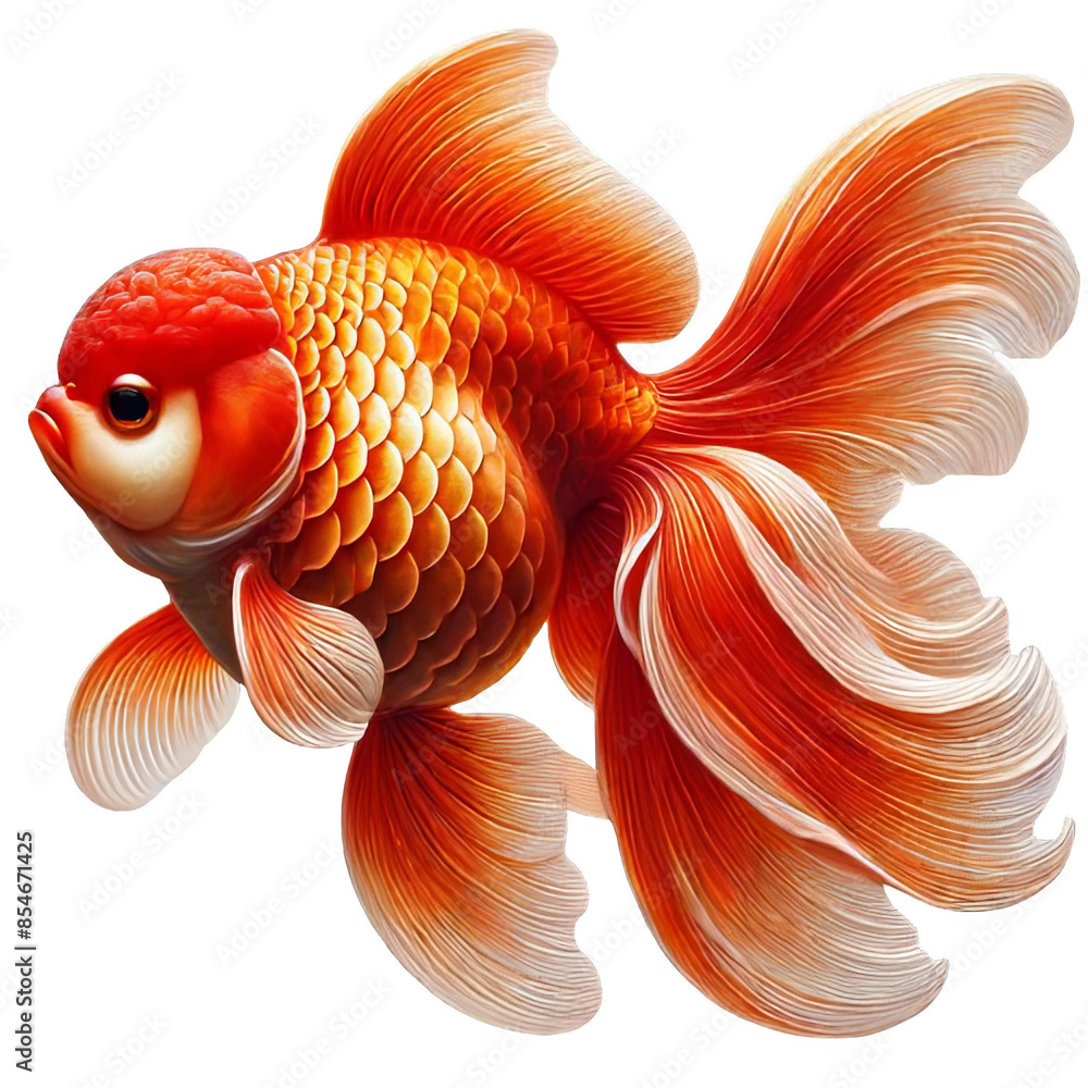 Fototapeta premium Goldfish isolated on white background