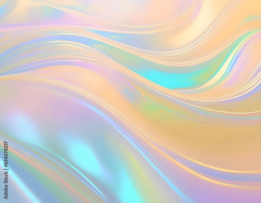 Holographic Background Texture Wave Curve Fabric 3D Render Holographic Background Texture Wave Curve Fabric 3D Render