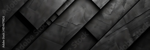 black abstract, iPhone wallpaper, monochrome design, neat symmetrical pattern, parallelogram tiles, right lower third lighting, banner, 3:1 photo