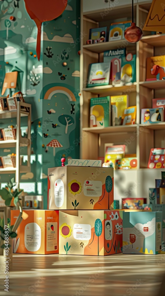 Children's Bookstore Packaging | Billboard mockup | Landscape mockup Children's Bookstore Packaging | Billboard mockup | Landscape mockup