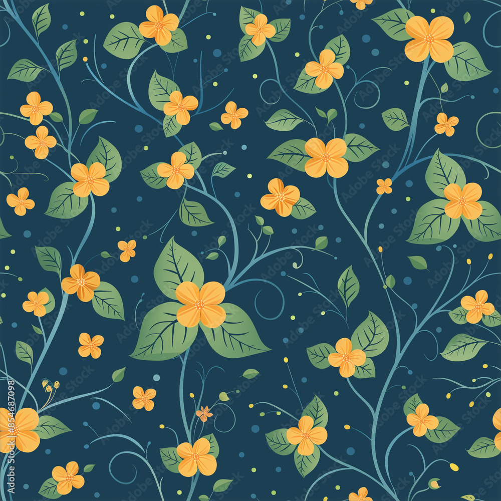 Obraz premium Scattering floral pattern