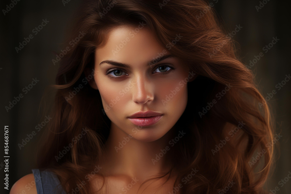 Fototapeta premium Expertly crafted image showcasing a beautiful face.