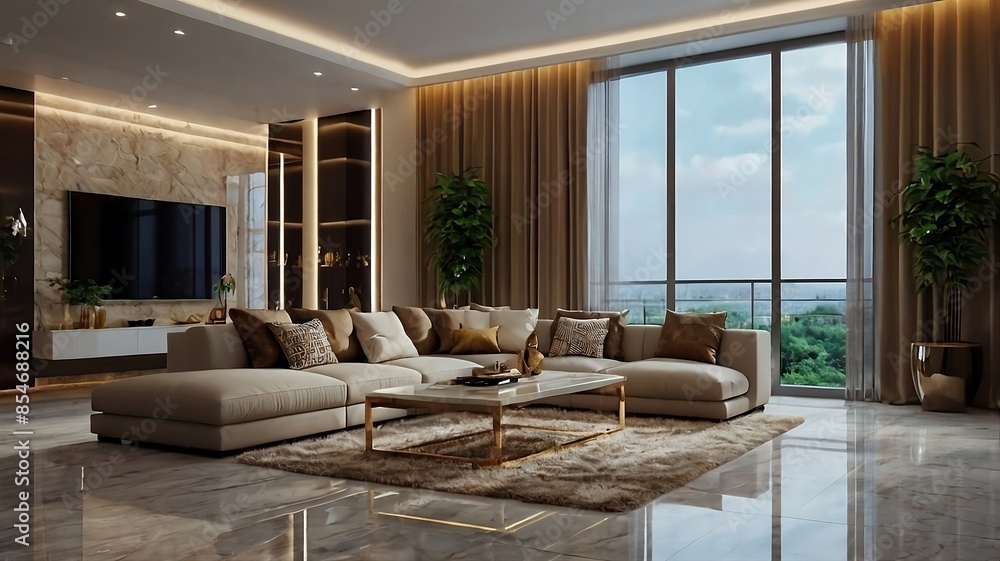 Interior Design of luxury living room Interior Design of luxury living room