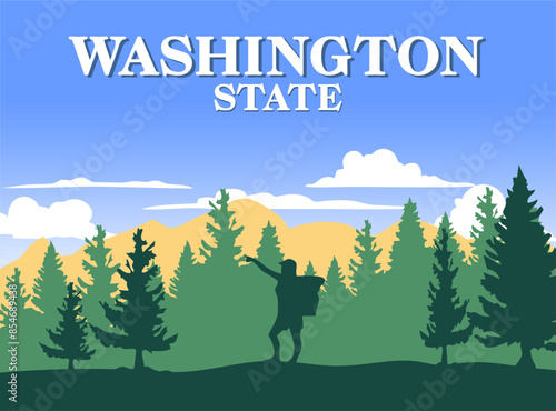 washington state with beautiful views of the sky and nature