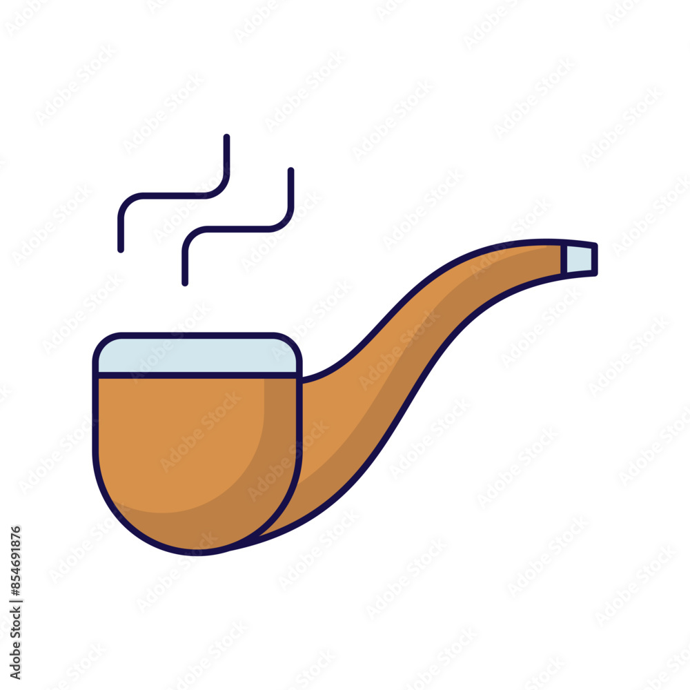 smoke pipe icon with white background vector stock illustration smoke pipe icon with white background vector stock illustration