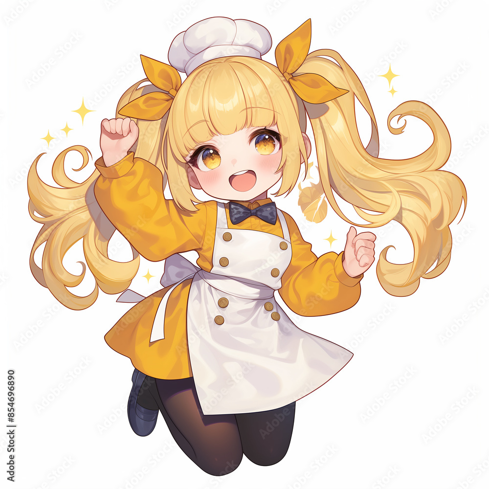 Cute chibi anime chef girl Cute chibi anime chef girl