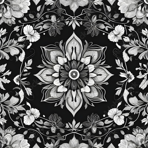 black and white seamless pattern