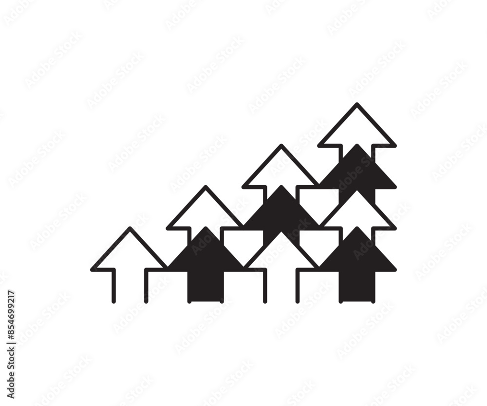 Fototapeta premium Abstract arrow logo icon symbol for business and company