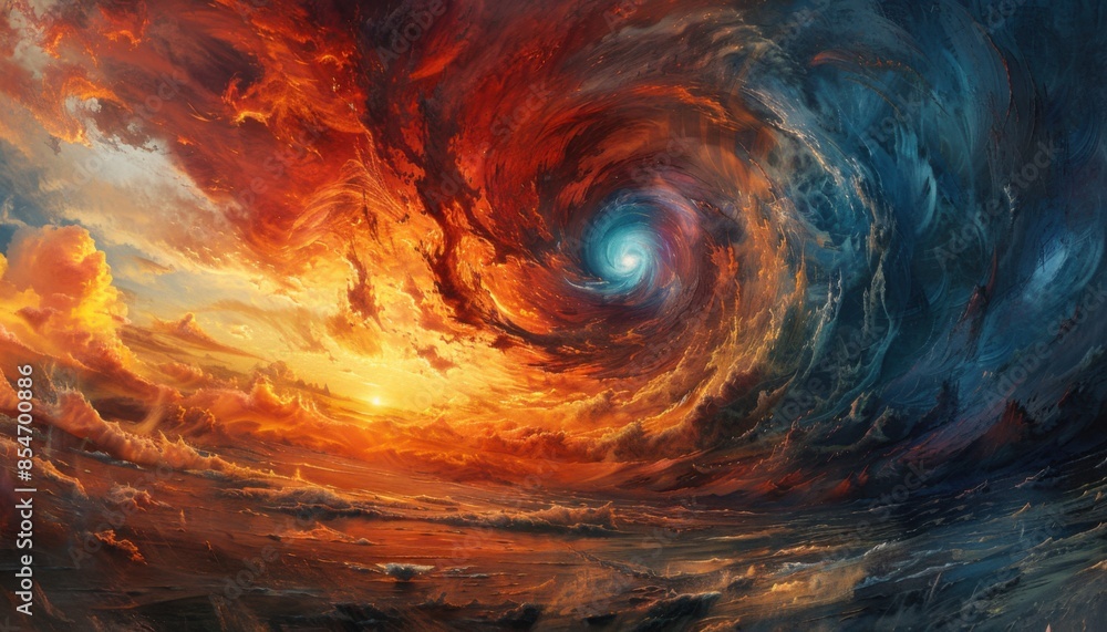 The depiction of a colorful and vibrant nebula The depiction of a colorful and vibrant nebula