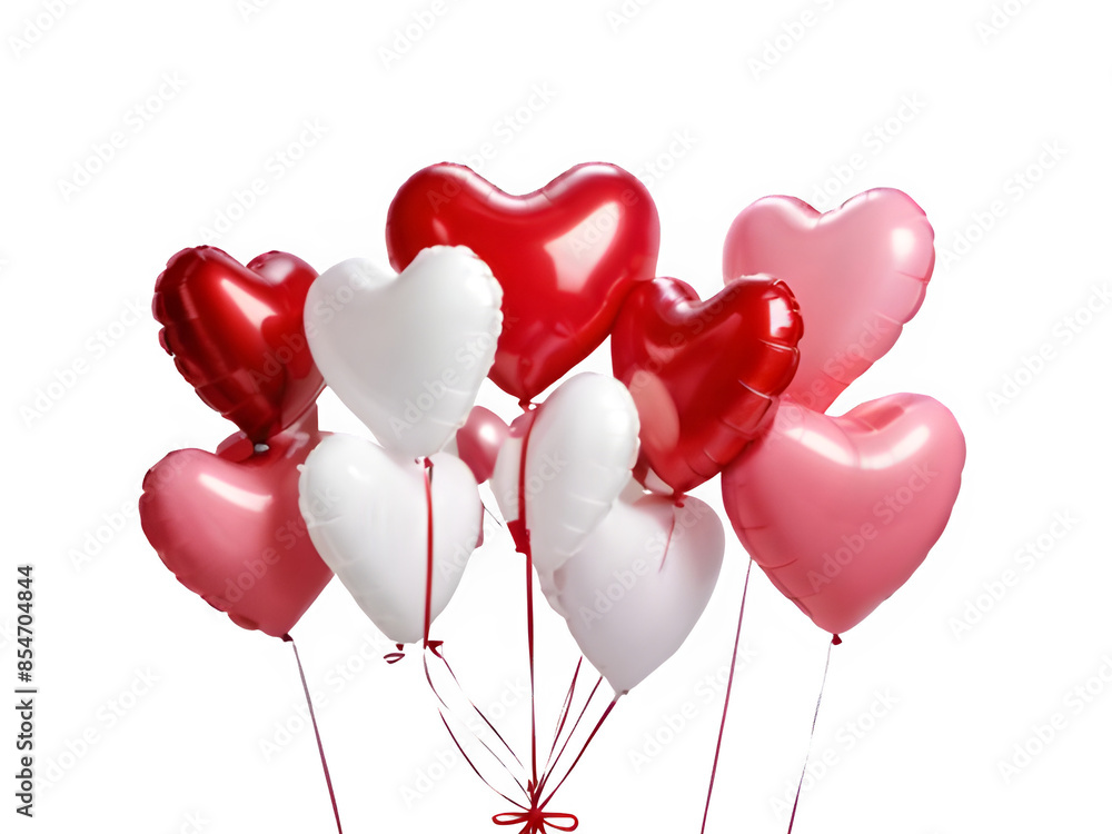 PNG Heart Shape Balloons on Transparent Background PNG Heart Shape Balloons on Transparent Background