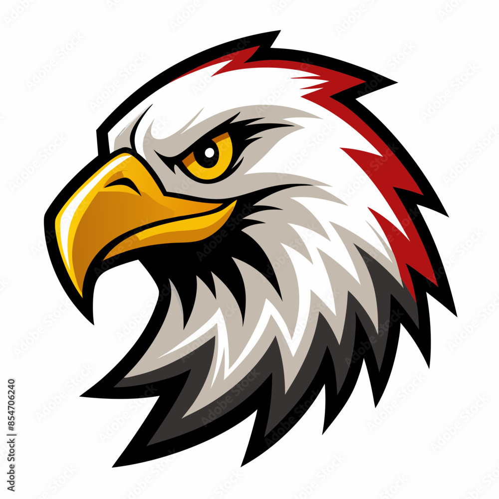 Fototapeta premium eagle logo design | eagle mascot logo design vector illustration| eagle esport logo