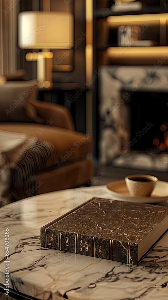 Fototapeta premium Elegant Living Room Book | Billboard mockup | Landscape mockup
