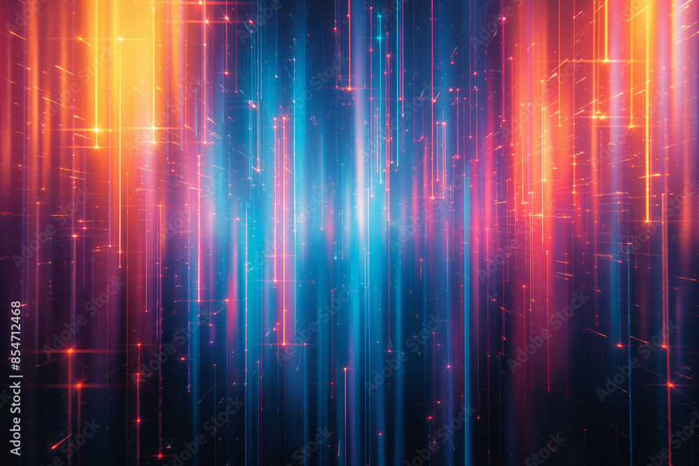 Radiant Light Streaks: Futuristic Abstract Art in Orange, Blue, and Pink Radiant Light Streaks: Futuristic Abstract Art in Orange, Blue, and Pink