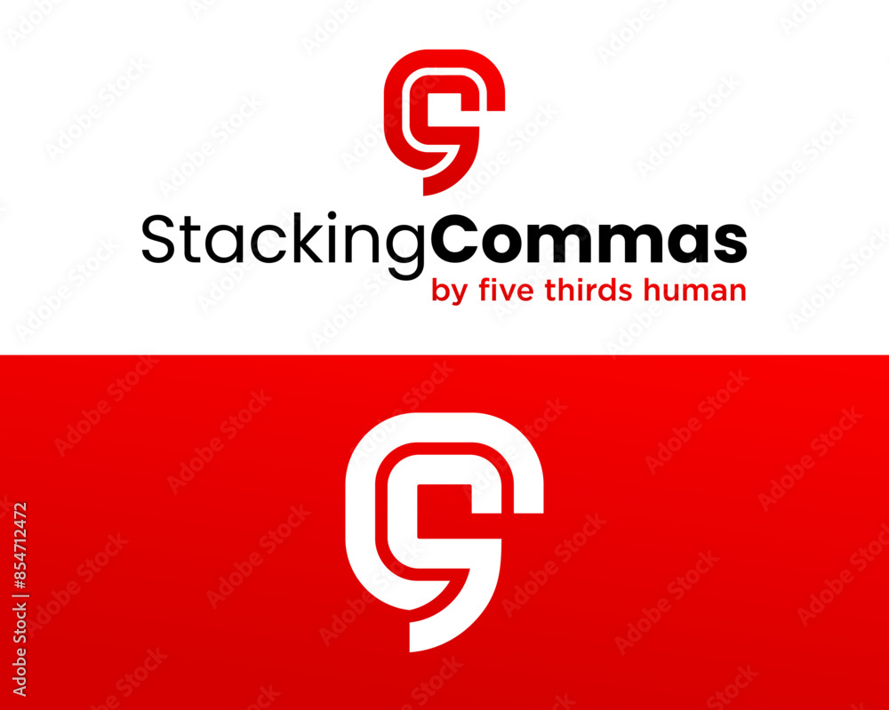 Logo design about letter S monogram and comma. Logo design about letter S monogram and comma.