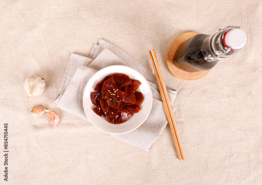 Fototapeta premium Korean Healthy Food. Fresh Ingredients.