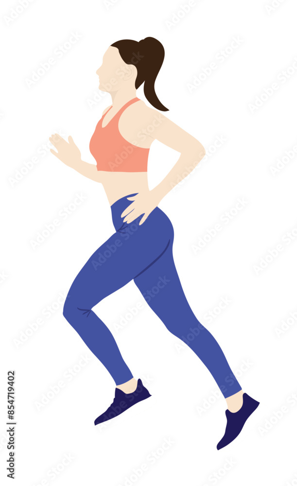 뛰는 여성 뛰는 여성