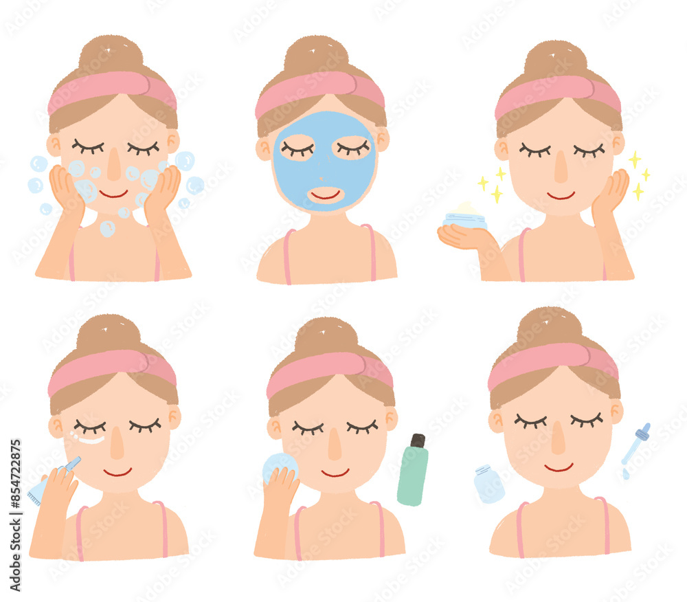 steps of woman skincare routine steps of woman skincare routine