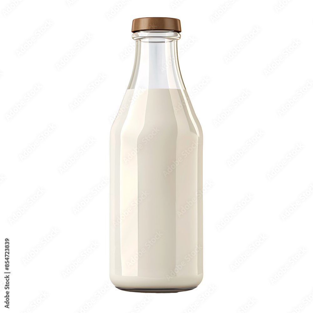 Milk bottle, on transparent background. Milk bottle, on transparent background.