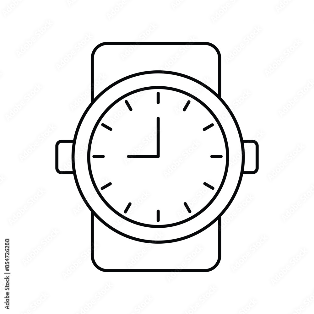 wrist watch icon with white background vector stock illustration wrist watch icon with white background vector stock illustration
