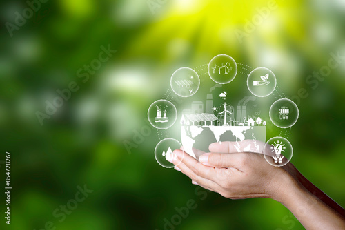Fotografie Net zero, carbon neutrality concept