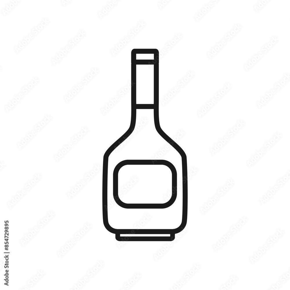 Alcohol drink glass bottle icon. Blank outline spirits pictogram with editable stroke. Alcoholic beverages concept vector illustration isolated on white. Pub, bar, store concept. For web, mobile logo Alcohol drink glass bottle icon. Blank outline spirits pictogram with editable stroke. Alcoholic beverages concept vector illustration isolated on white. Pub, bar, store concept. For web, mobile logo