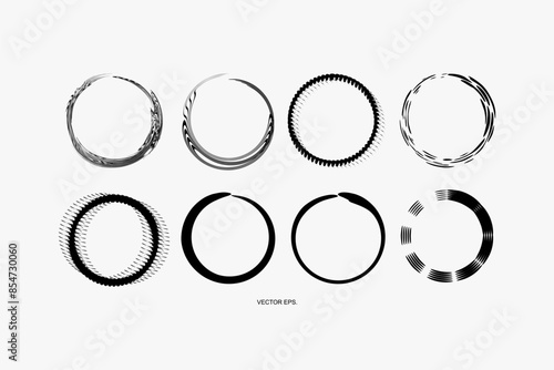 Abstract illustration, design, shape, circle, line, graphic, art, bacteria, virus, icon, germ, plankton, parasite, biology, sperm, and graphic element vector