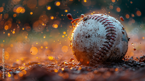 baseball on fire