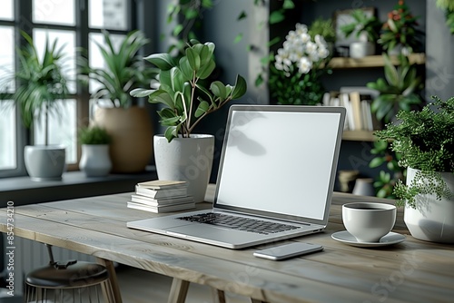 Wallpaper Mural Modern Office Desk Business Card Mockup Torontodigital.ca