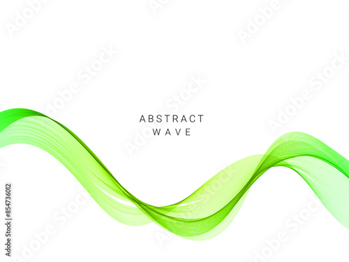 Smooth stylish abstract green wave background